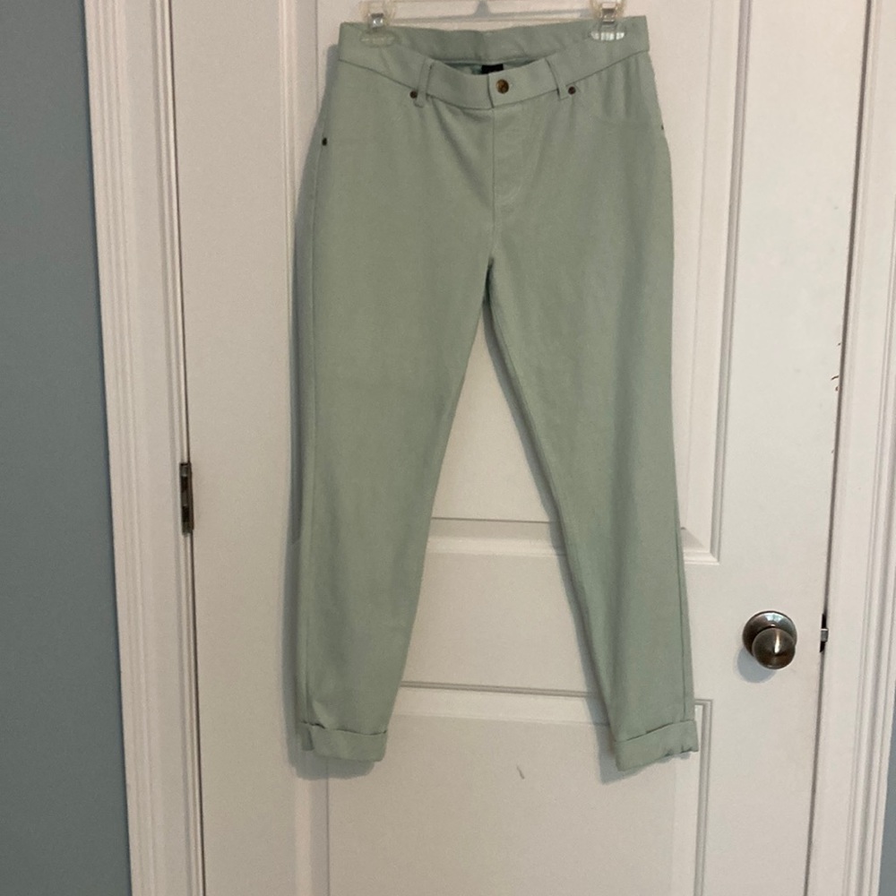 Hue mint green no zip jeans
